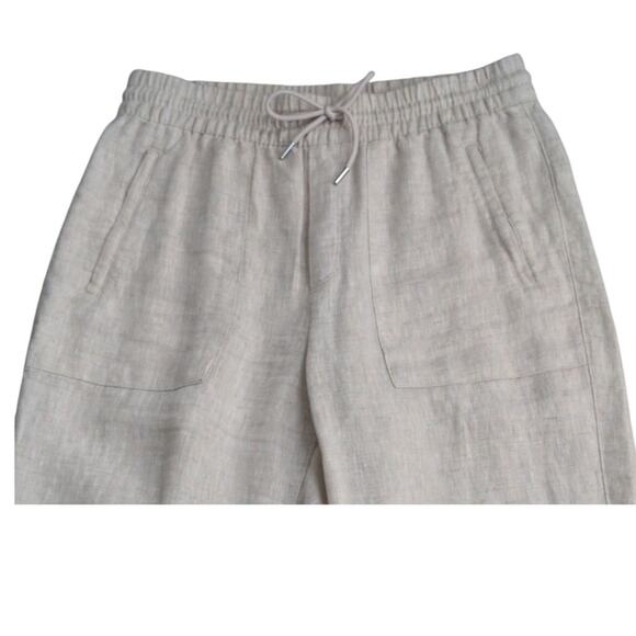 Athleta Linen Pants‎ Small Jogger Lightweight Drawstring Coastal Beach Vacation - Picture 3 of 7